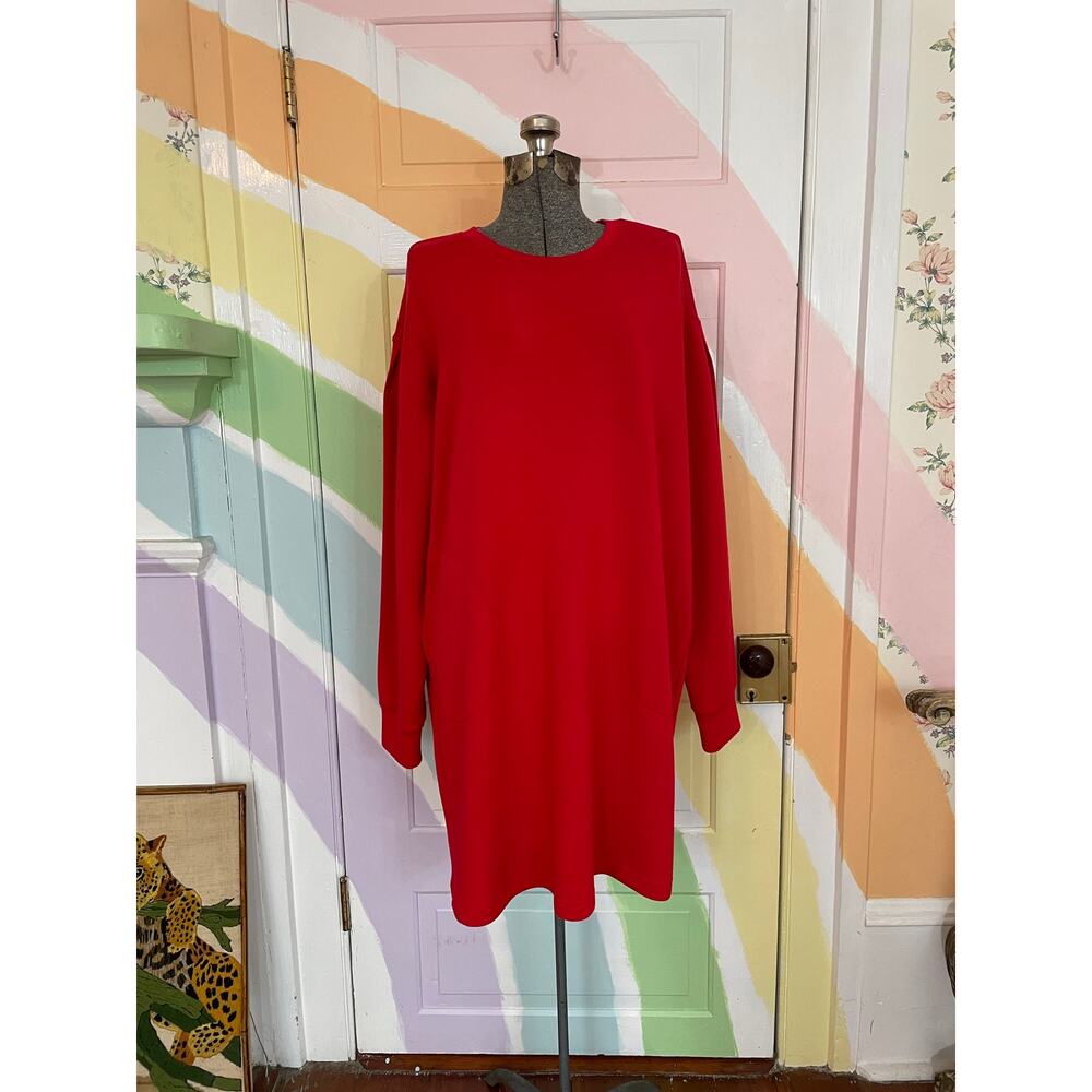 SPANX AirEssentials Red Sweatshirt Dress XL Soft Stretch Lounge